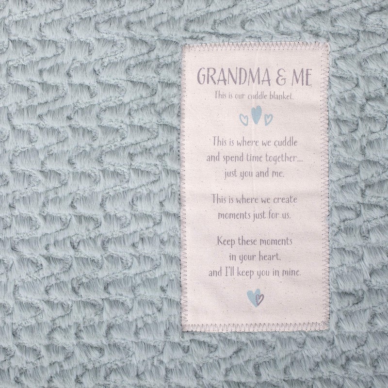 DEMDACO Grandma and Me Soft Snuggly Sage 60 x 50 Inch Polyester Fabric Comforting Toddler Cuddle Blanket - Image 3